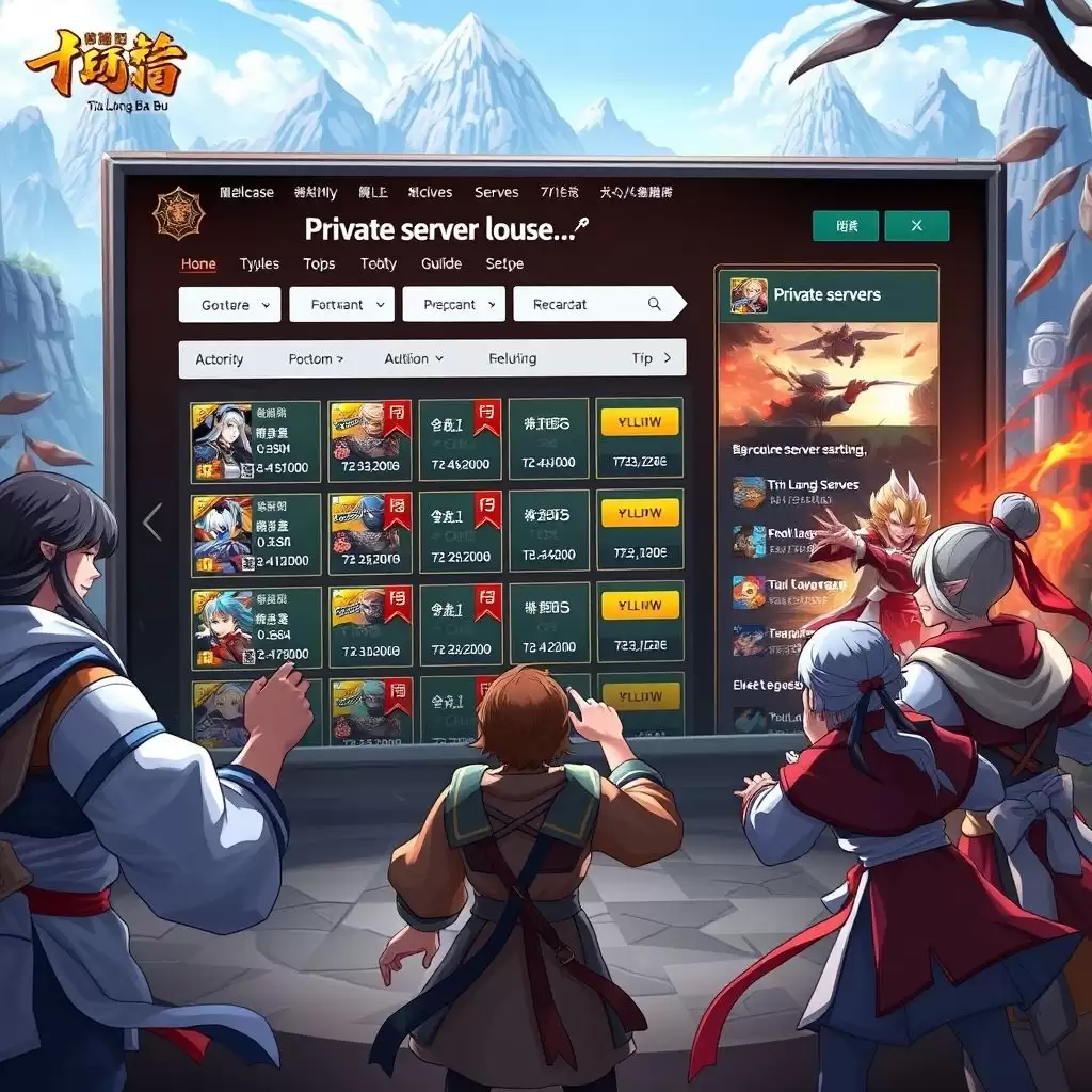 天龙八部私服发布网界面使用教程:快速筛选服务器-天龙八部私服